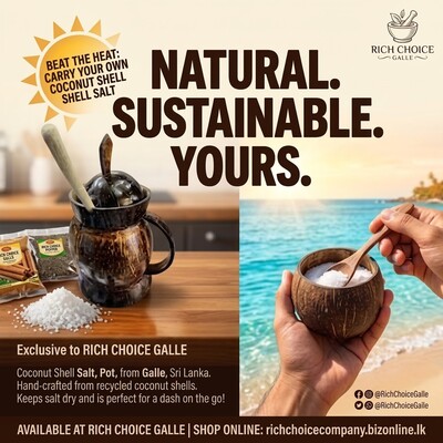 Coconut shell  salt. L